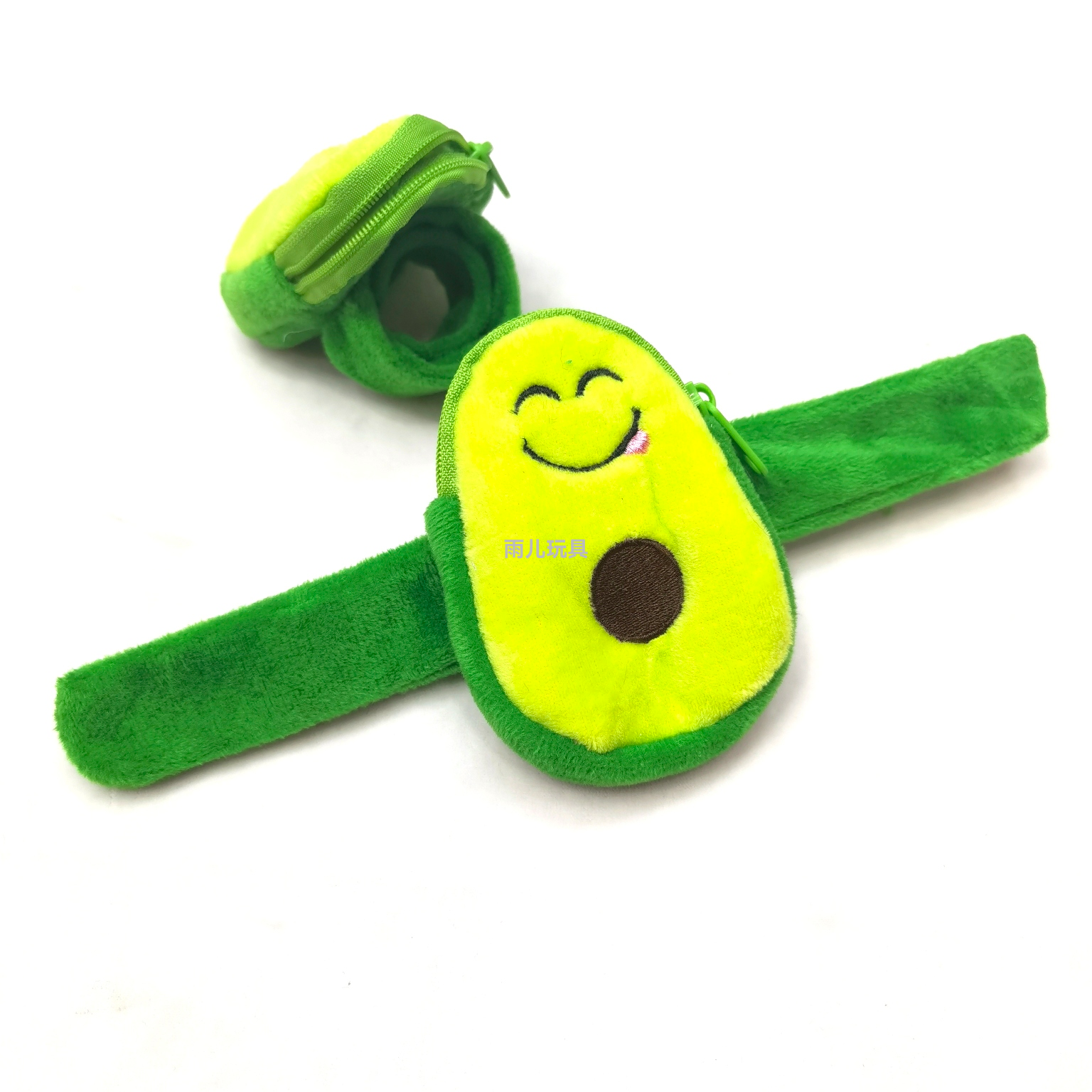 Plush toy Papa ring bracelet, avocado Papa ring bracelet, coin purse, cartoon embroidered zipper wallet, children Specification image
