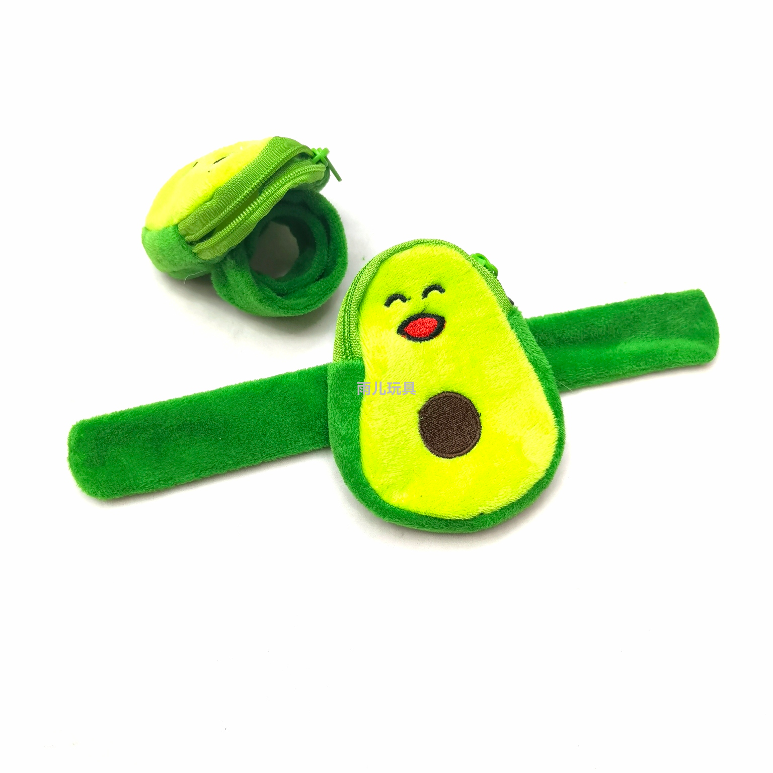 Plush toy Papa ring bracelet, avocado Papa ring bracelet, coin purse, cartoon embroidered zipper wallet, children Application Scenario