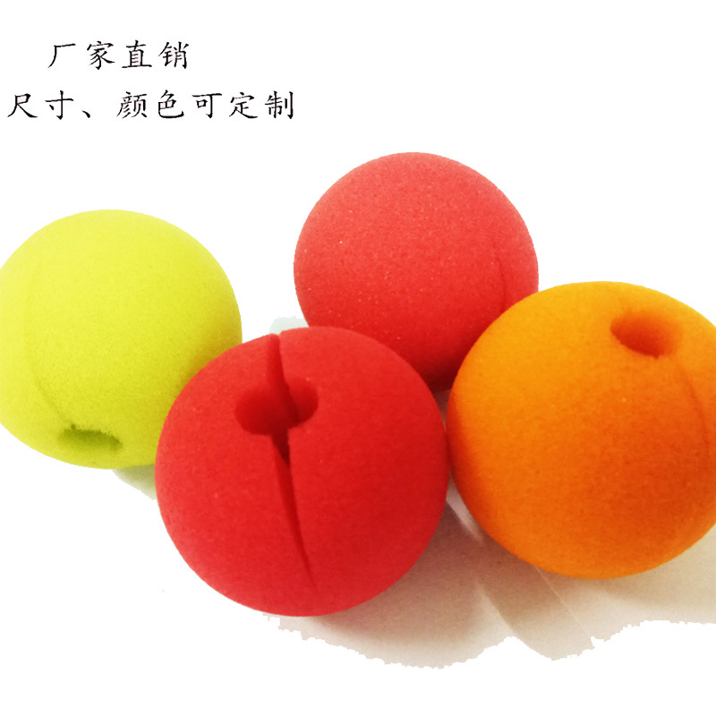 Halloween sponge clown noses in various colors and sizes can be made into clown nose sponge balls Item Picture