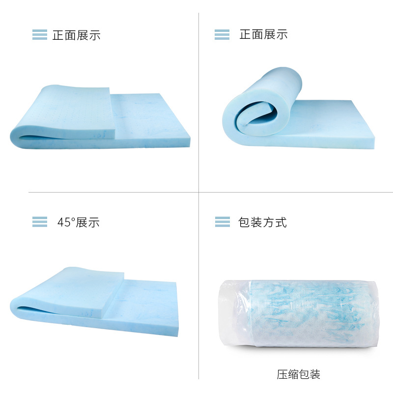 oem gel slow-rebound memory foam mattress for the elderly sponge washable breathable home cooling gel memory foam mattress details Picture
