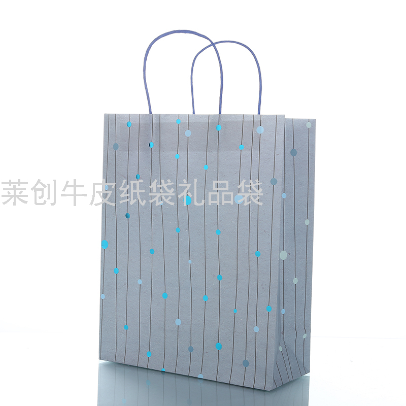 Brown Paper Bag Polka Dot Gift Bag Shopping Bag Application Scenario