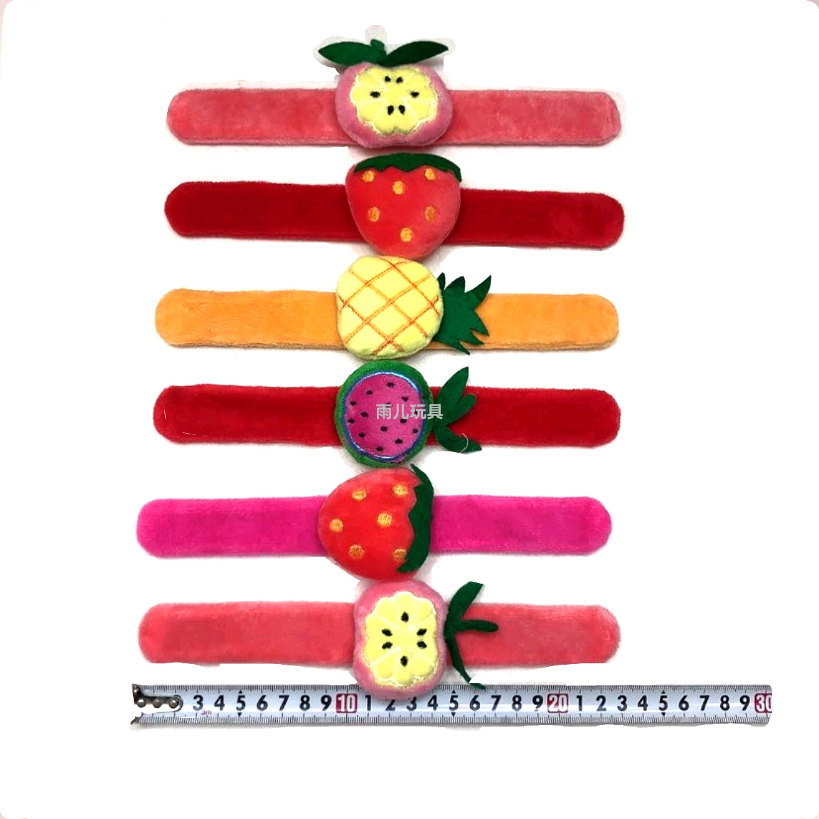 Fruit and vegetable cartoon plush coin purse coin bag student children toy pop circle creative bag bracelet