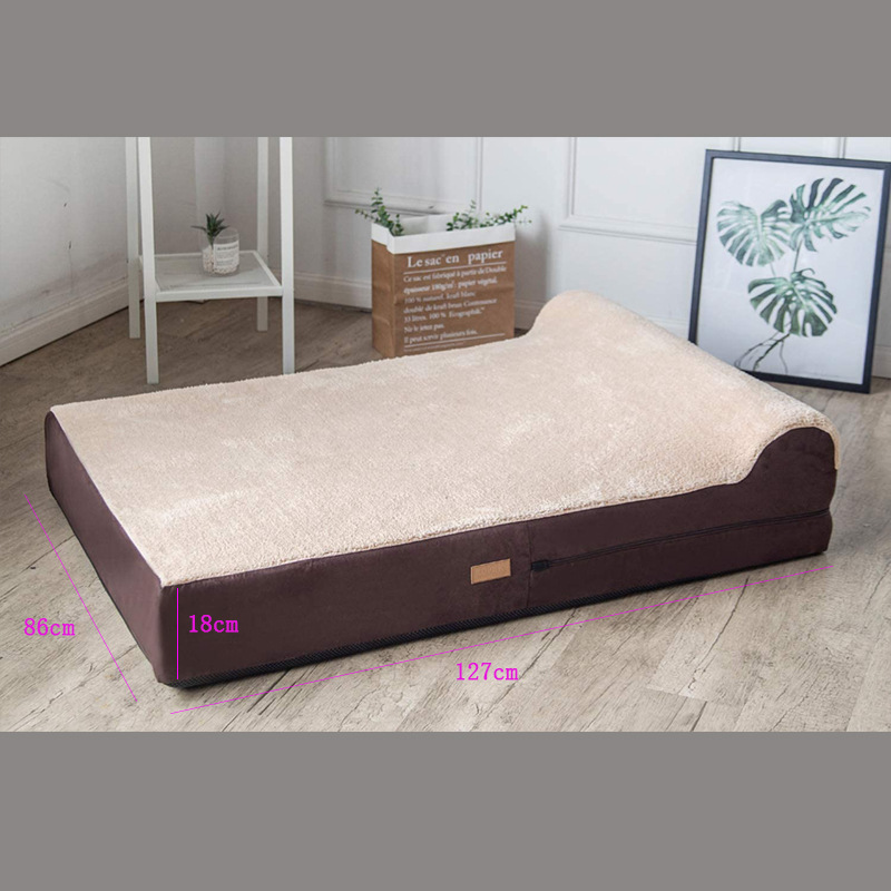 Memory foam pet mattresses can be customized. Summer personalized cylindrical pillows are waterproof and detachable for washing. Pet pads are anti-slip details Picture