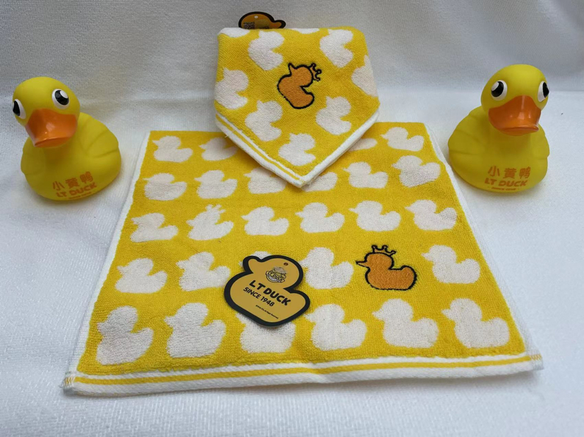 LTDUCK pequeño pato amarillo toalla de algodón para niños toalla facial de baño suave 100% algodón absorbente sin pérdida de pelo toalla facial doméstica