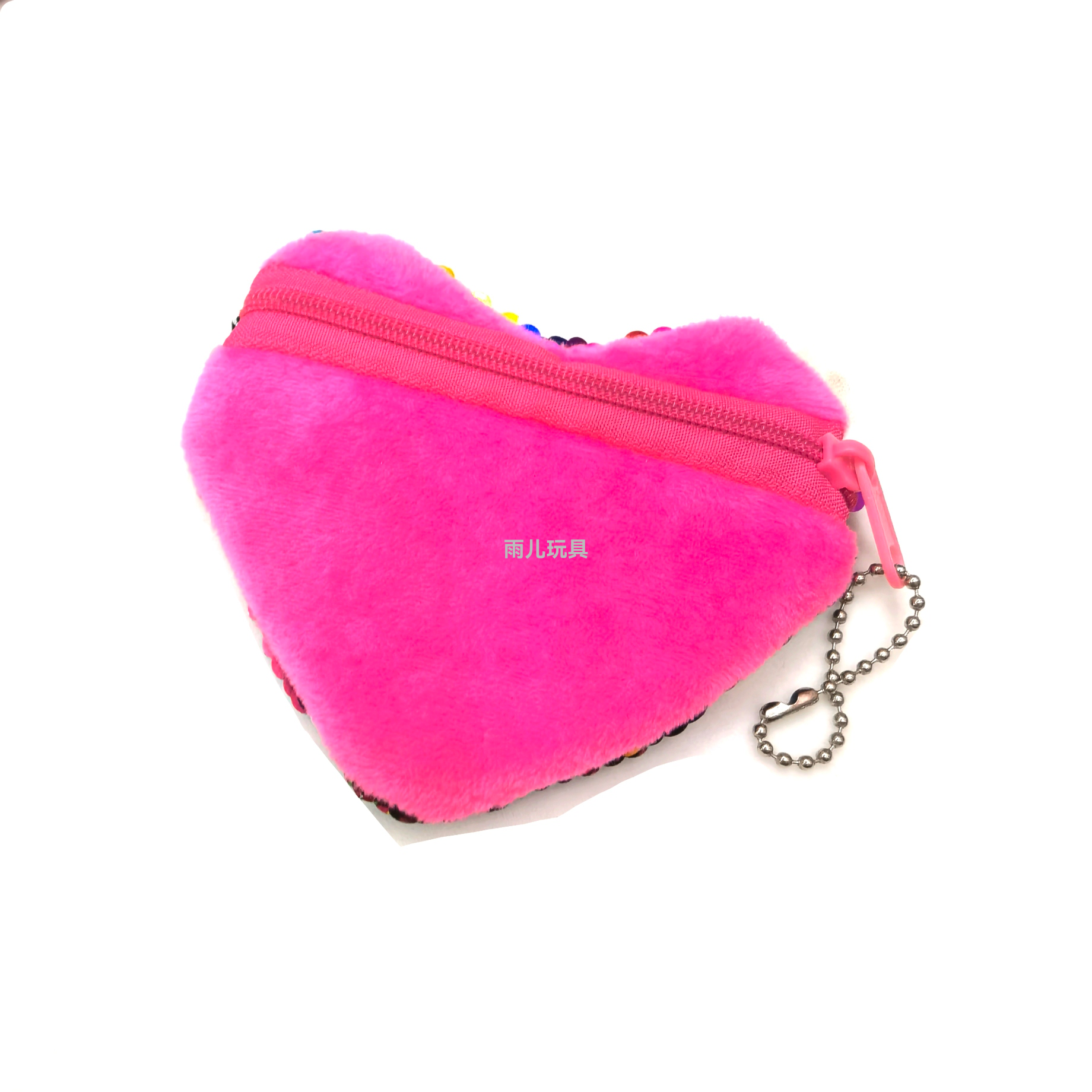 Plush sequined wallet, Valentine's Day loving wallet, coin case, loving sequined coin purse, cartoon zipper small wallet Specification image