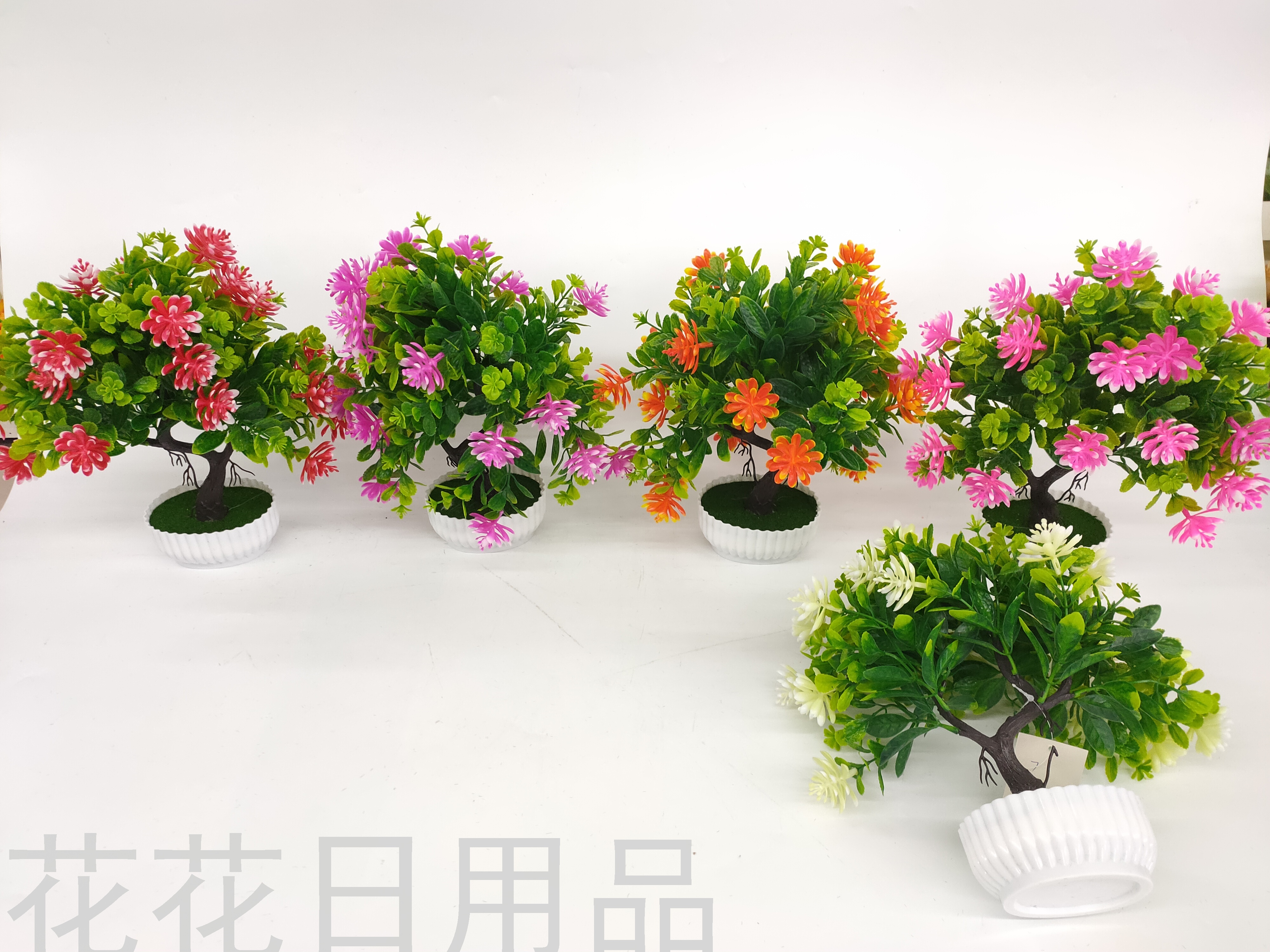 New white pot big lotus simulation plastic bonsai flower fake flower decorations
