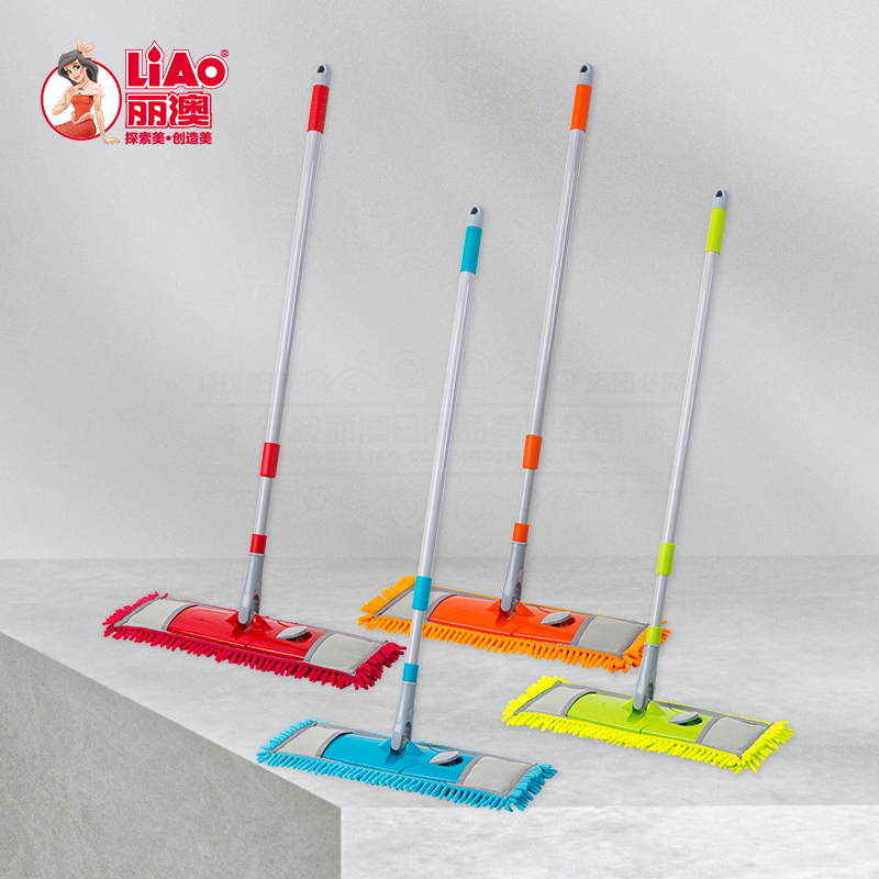 丽澳拖把批发 雪尼尔平板拖把 旋转伸缩杆吸水拖把 清洁拖布 家用