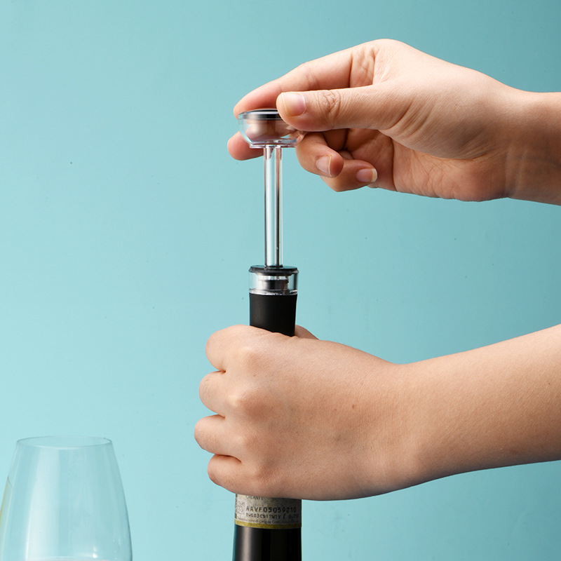 2021 Factory New Wine Stopper Set Exhibition Wedding Souvenir Red Wine Pouring Device Vacuum Wine Stopper set Specification image