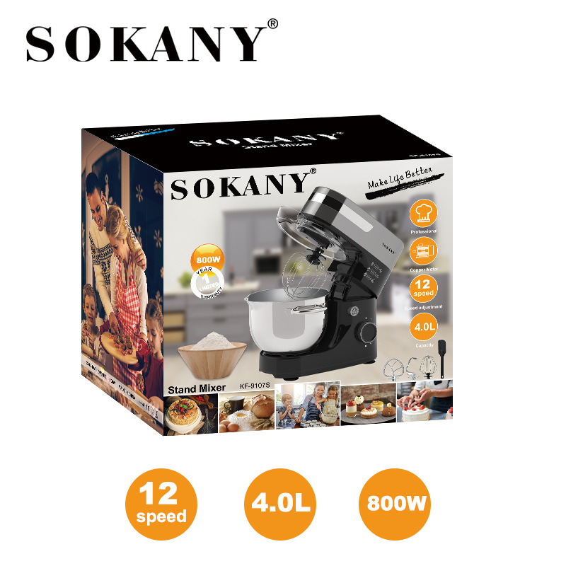 Crossover SOKANY9107S mesa mezclador de pasta hogar automático 4L batida de huevos batida de carne batida de huevos máquina de cocina silenciosa Application Scenario