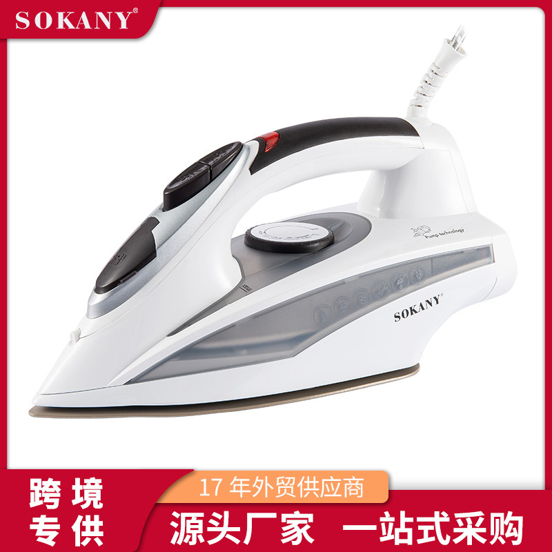 Cross-border SOKANY iron, household electric iron, ironing clothes, spray, steam brush, handheld dormitory, portable foreign trade