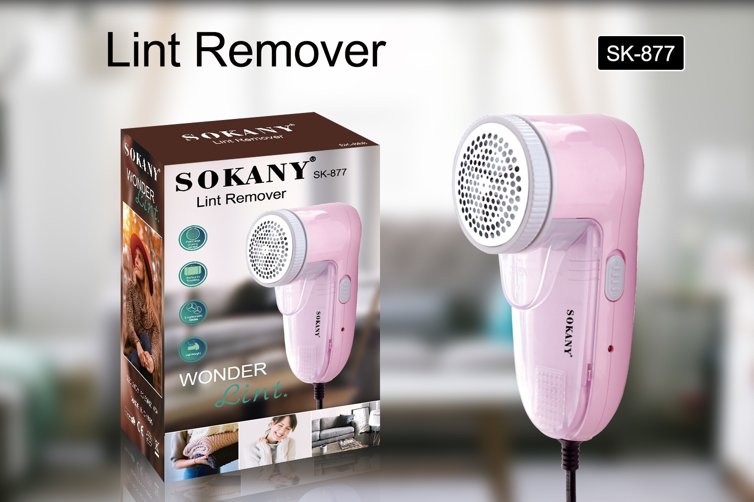 Cross-border SOKANY855 hairball trimming machine, woolen coat and sweater portable hair remover, clothes shaving device, USB charging