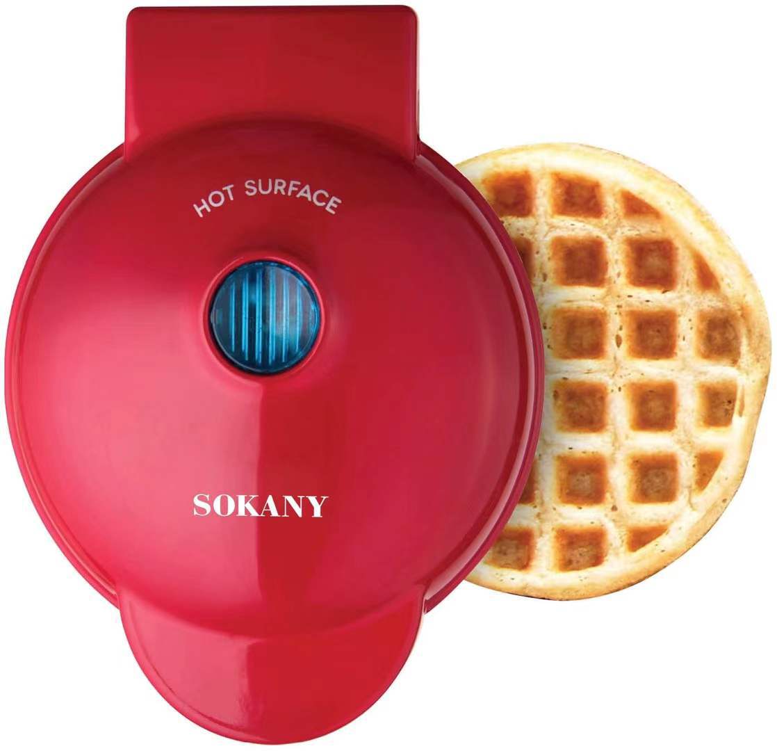 Cross-border best-selling mini waffle machine, one-person waffle machine
