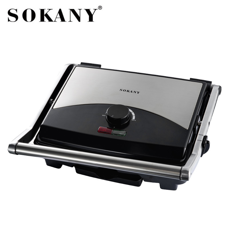 【 Cross-border Hot Sale 】SOKANY210 Steak Pani Sandwich Grilling Machine - Fully automatic grilling machine for both home and commercial use