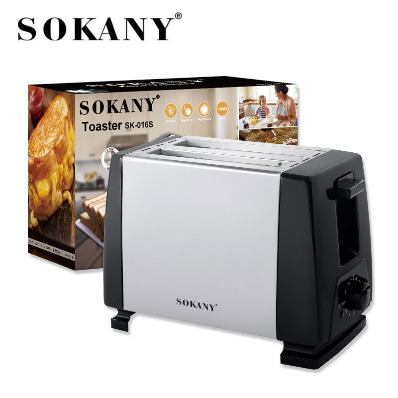 Cross-border SOKANY016S toaster, household 2-slice fully automatic breakfast machine, multi-functional toaster toaster Item Picture