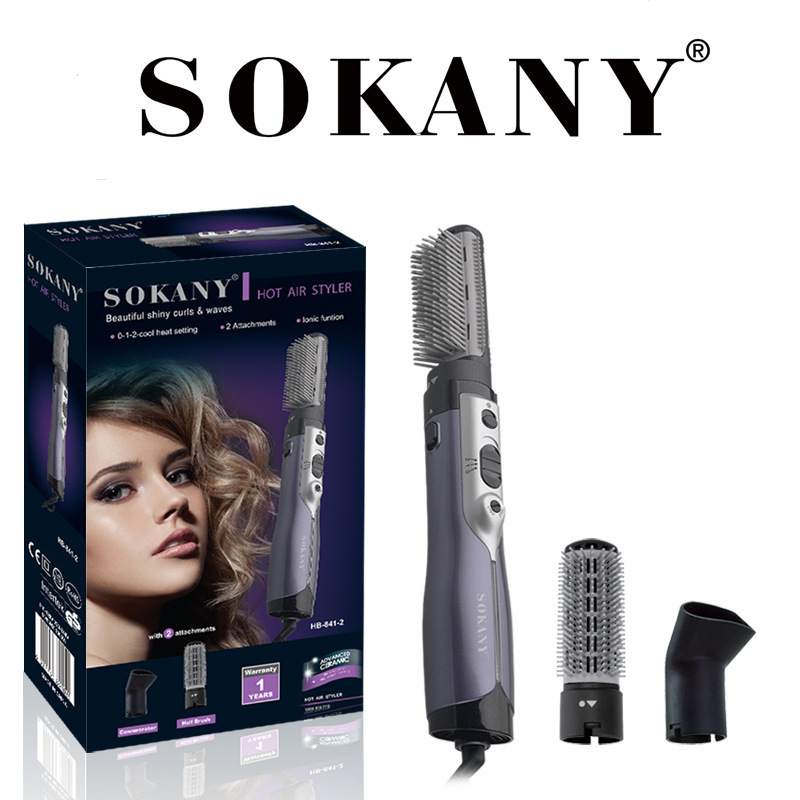 Cross-border SOKANY841-2 Hair Straightening Comb Wonder, negative ion lazy person's air comb, no damage to hair, internal buckle oil-removing air comb