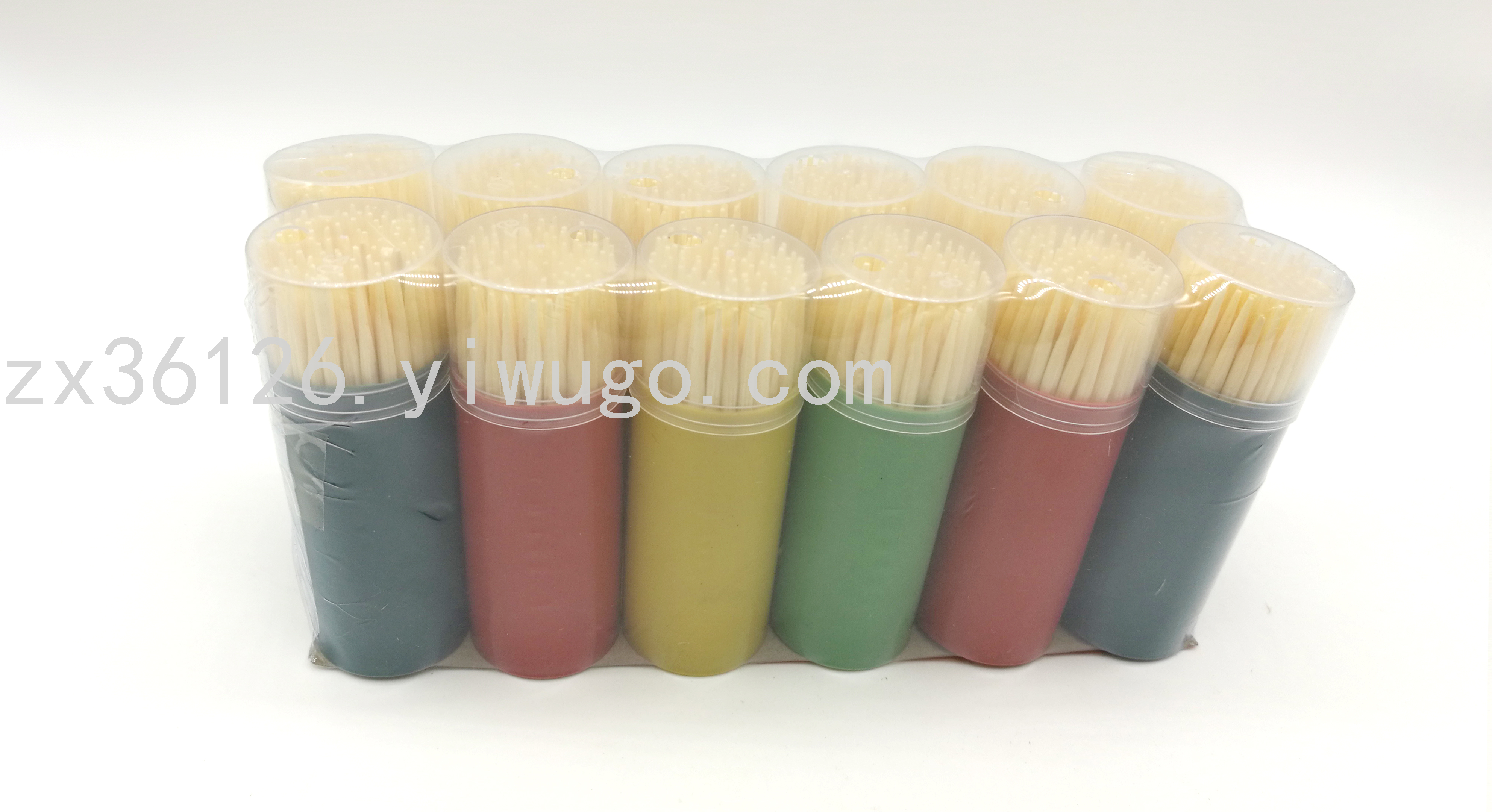 Small colored toothpicks for single use