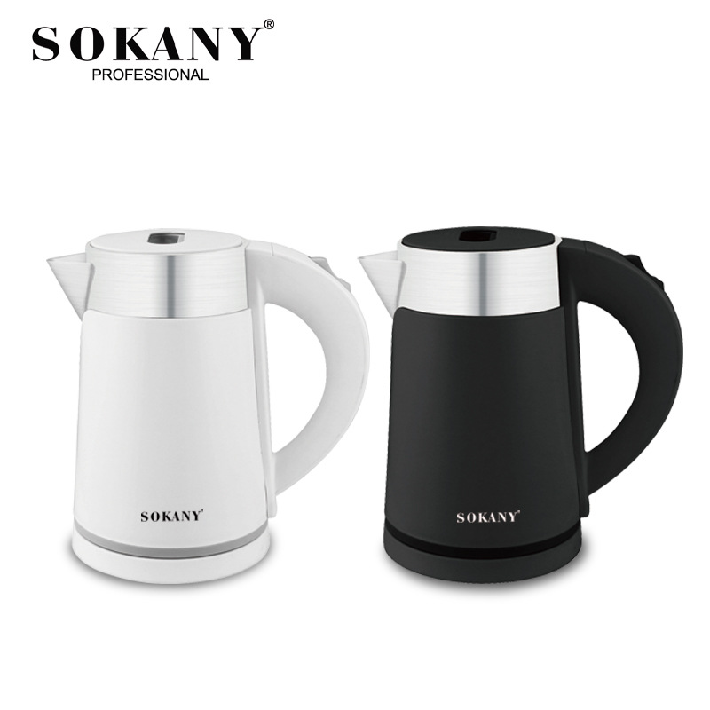 Cross-border SOKANY0808 household electric water kettle for quick water boiling and heat preservation, stainless steel quick heating water kettle Item Picture