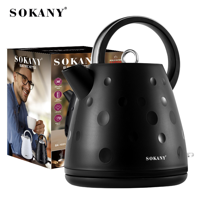 Cross-border SOKANY1033 electric kettle, household water boiling teapot, tea brewing kettle, Amazon foreign trade European standard Item Picture