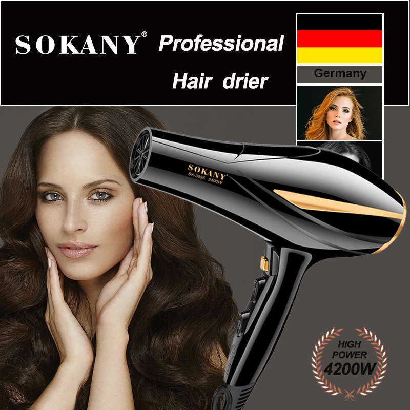Cross-border SOKANY3855 hair dryer, household hair dryer, student dormitory, high-power negative ion hair care, hair salon for haircuts