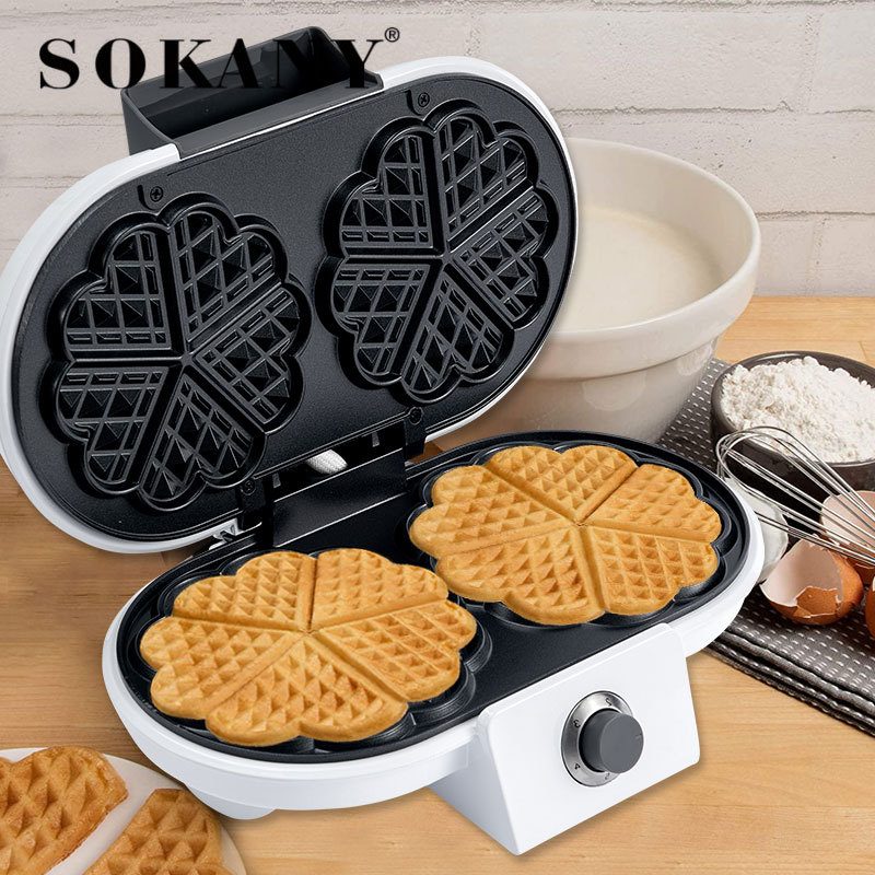 Cross-border SOKANY510 Household double-sided heating waffle machine, egg roll machine, egg waffle muffin machine, cake machine