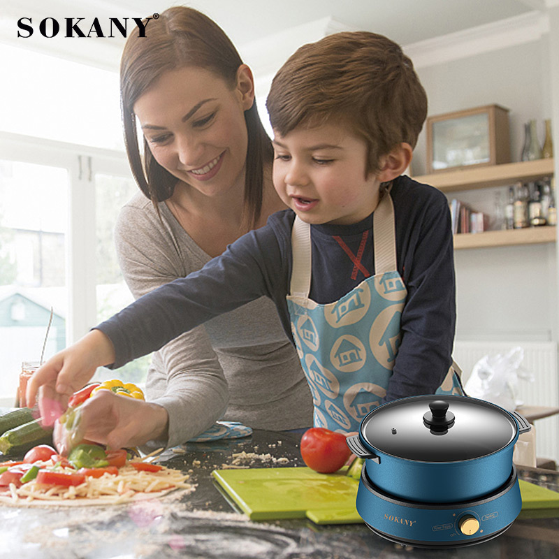 Cross-border SOKANY 2006 Electric hot pot, steamer and Hot pot multi-functional details Picture