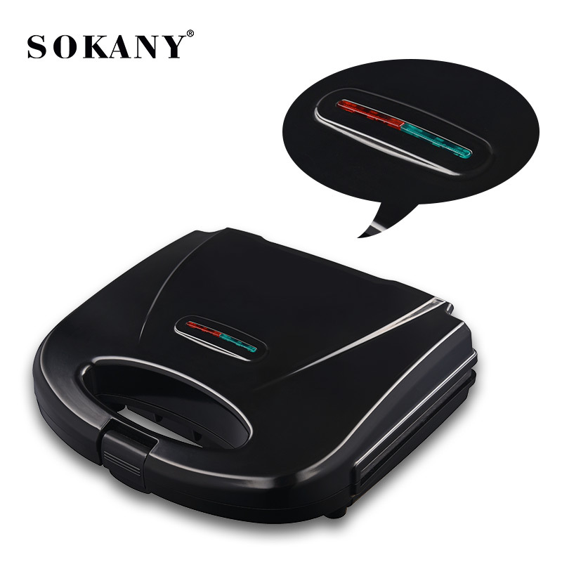 Cross-border SOKANY128 Sandwich, home waffle machine, smiling cartoon pattern bread baking, cute toaster Specification image