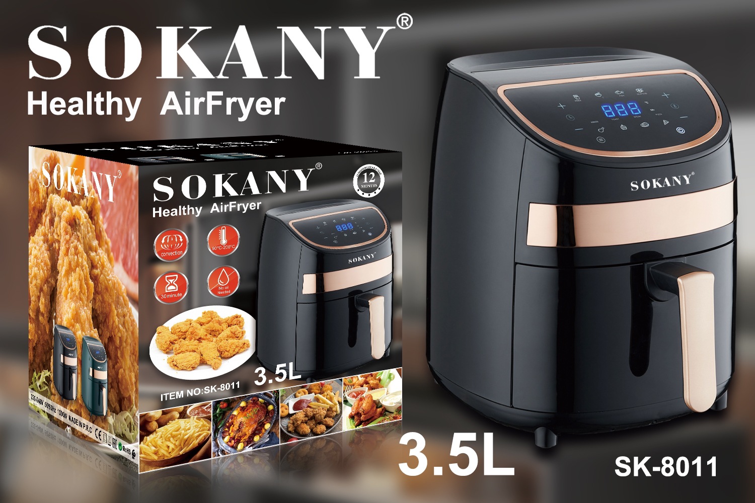 Cross-border SOKANY8011 air fryer