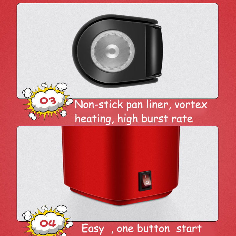 Cross-border Amazon SOKANY299 household popcorn machine, fully automatic electric puffing children's popcorn machine Application Scenario