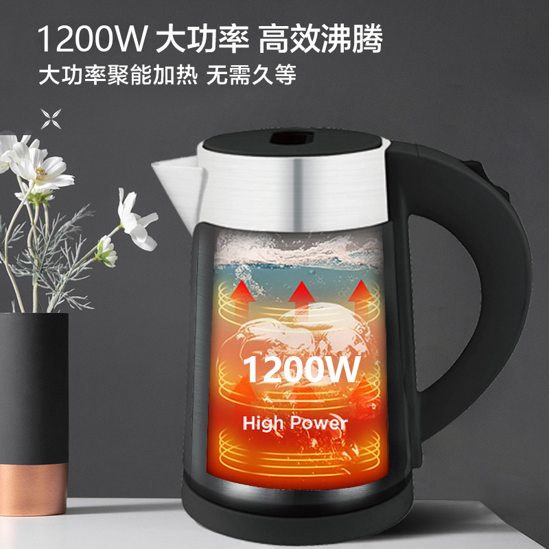 Cross-border SOKANY0808 household electric water kettle for quick water boiling and heat preservation, stainless steel quick heating water kettle details Picture