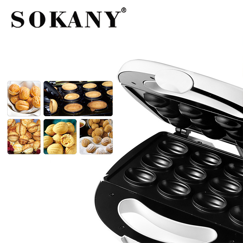 Cross-border SOKANY809 sandwich breakfast machine, household small waffle light food machine, nut machine, bread machine Specification image