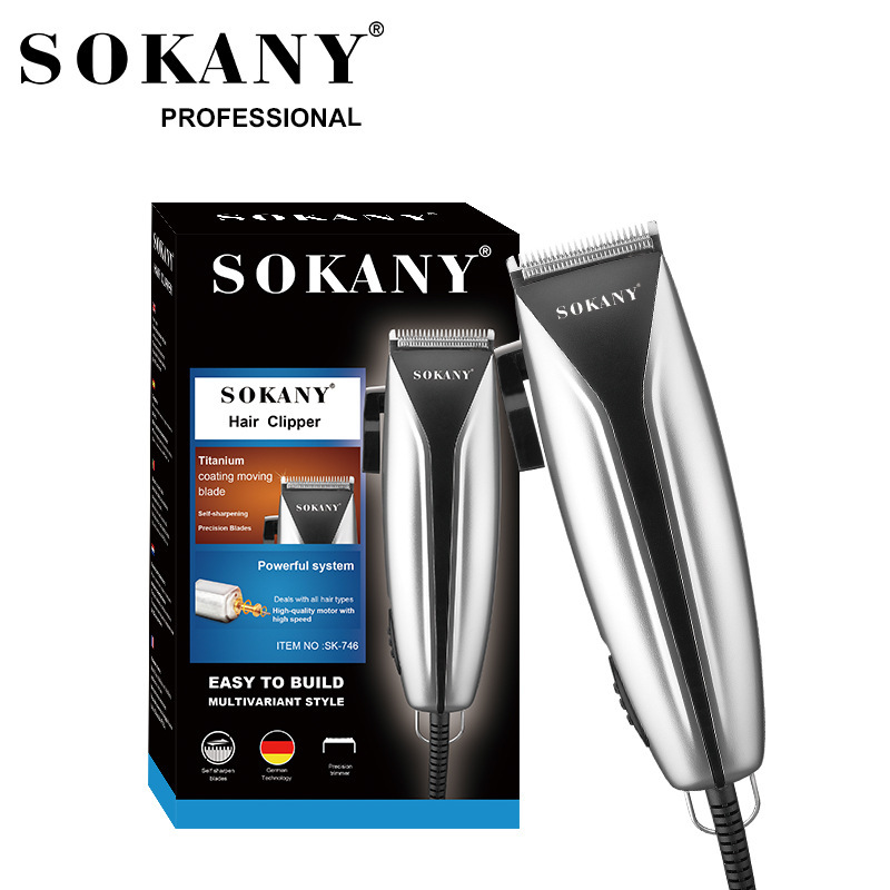 Cross-border SOKANY746 hair clipper, electric clipper, hair razor, household oil head, stainless steel blade head for export Item Picture