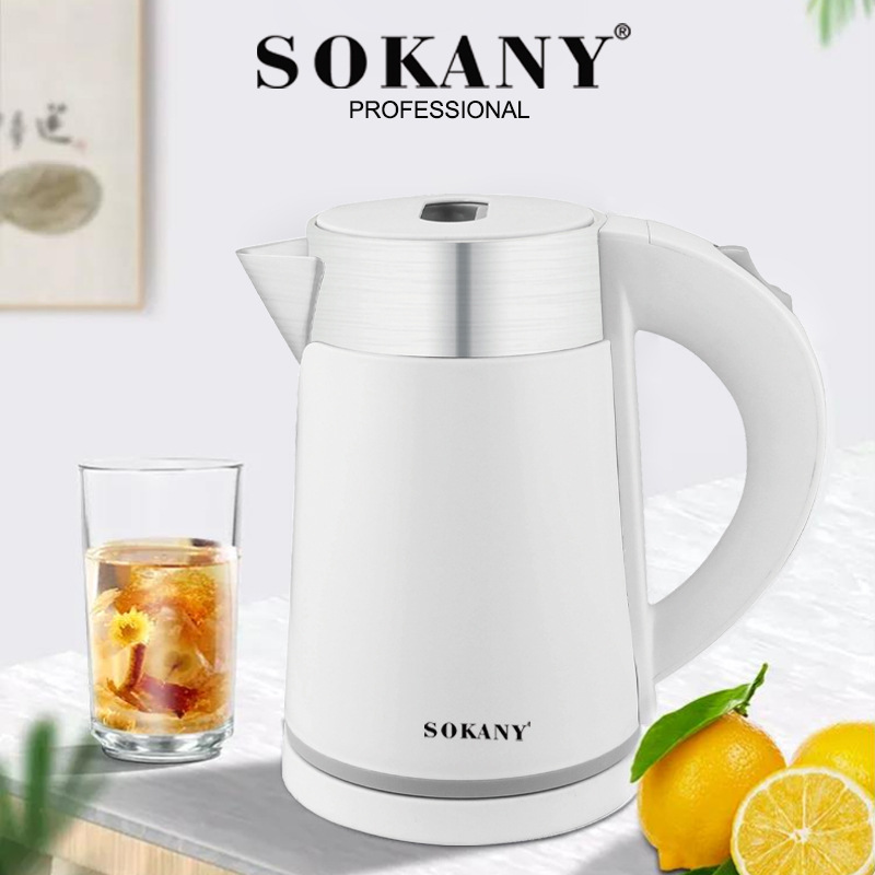 Cross-border SOKANY0808 household electric water kettle for quick water boiling and heat preservation, stainless steel quick heating water kettle