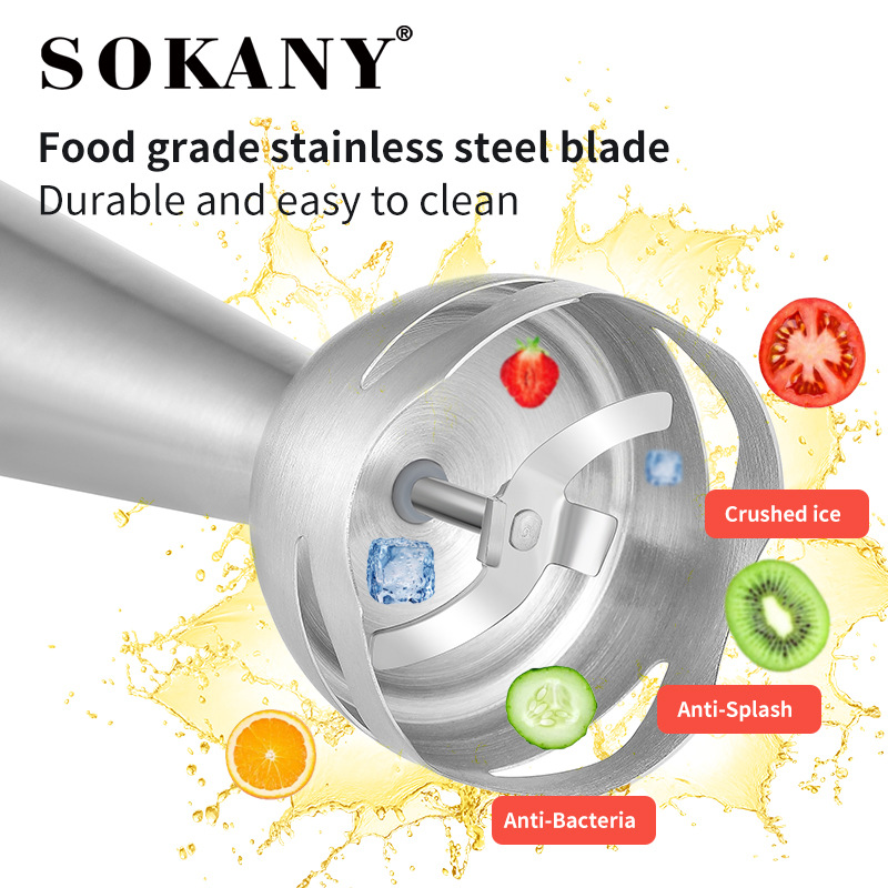 The cross-border bestseller SOKANY758-4 is a four-in-one multi-functional food processor, blender, juicer and egg beater Application Scenario