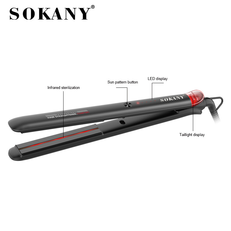 Cross-border SOKANY998 Household dual-purpose curling and straightening board, hair care, Moisturizing, temperature-controlled ceramic straightening board Item Picture