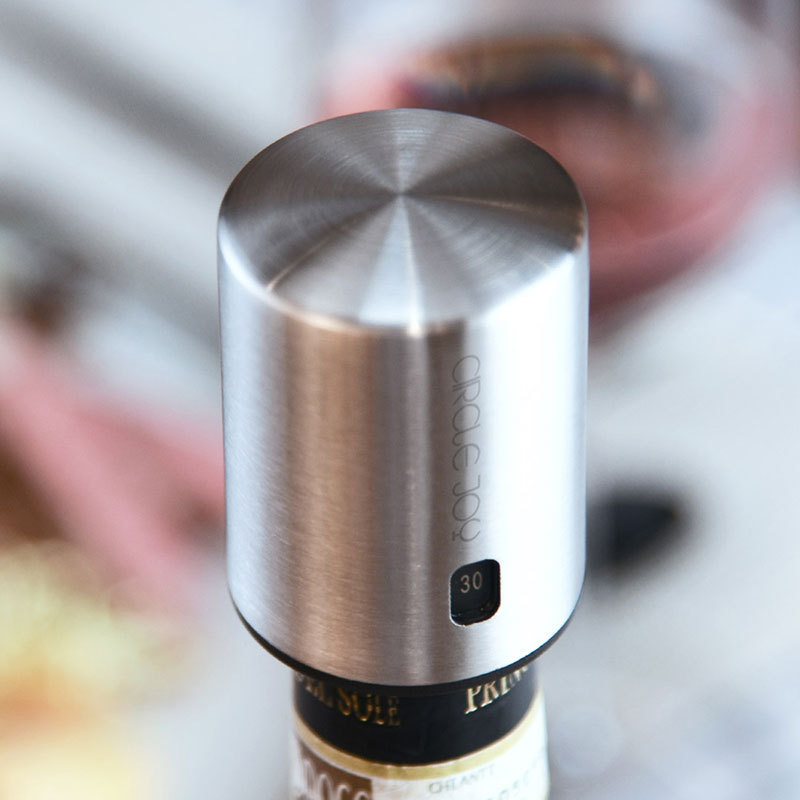 Stainless steel vacuum memory wine stopper mini fresh-keeping wine stopper recommended by Luo Yonghao details Picture