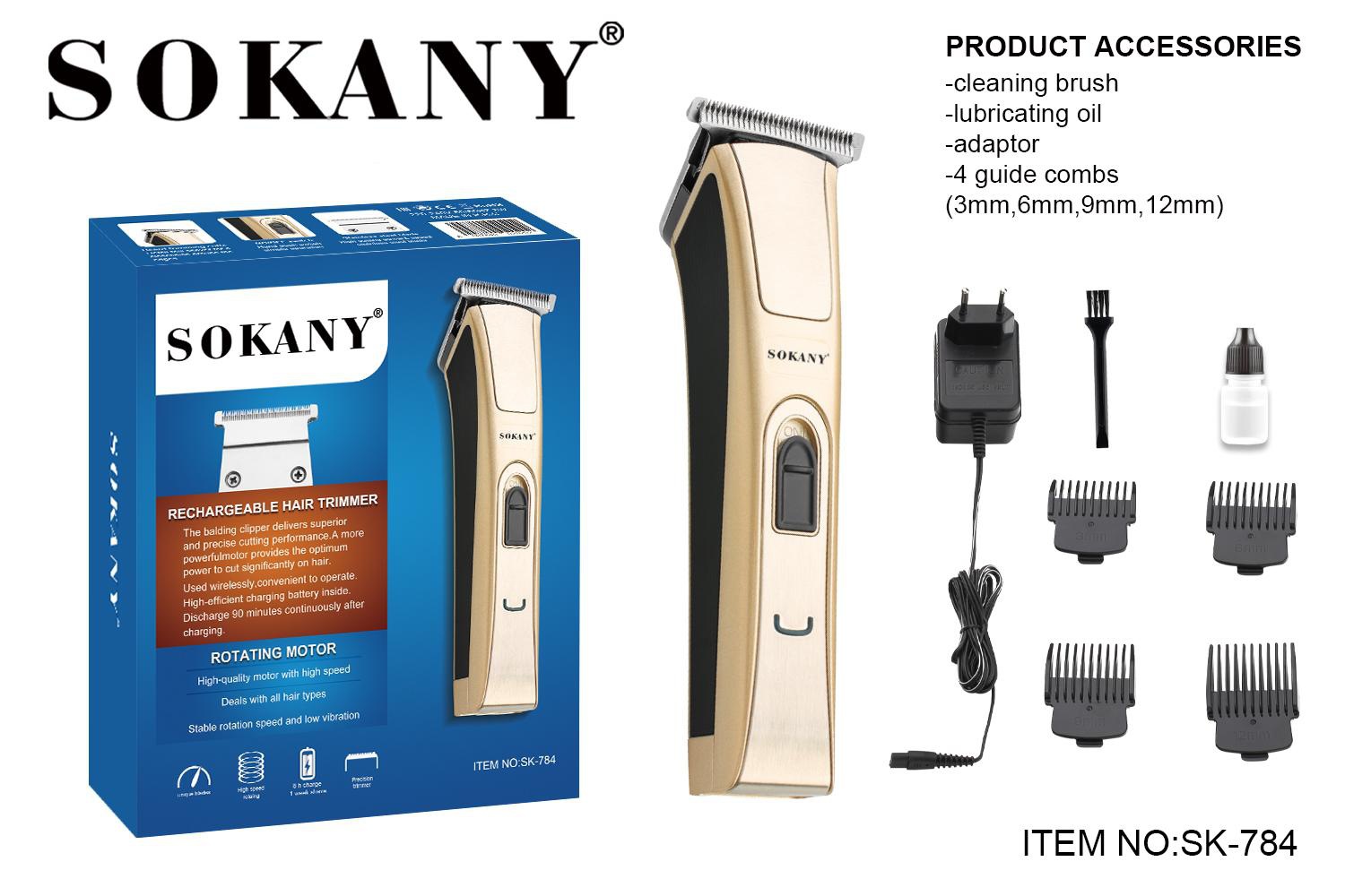 Cross-border SOKANY784 hair clipper, electric clipper, clipper for hairdressing, shaving, oiling, charging, home hair care, personal use