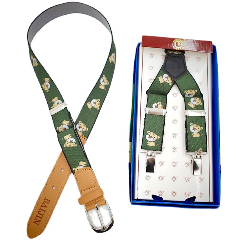 Pantalones para niños con tiras de zodiaco de dibujos animados para niños con correas para niños con estampado de tejido para mostrar varios tipos de correas de cinturón de zodiaco Item Picture
