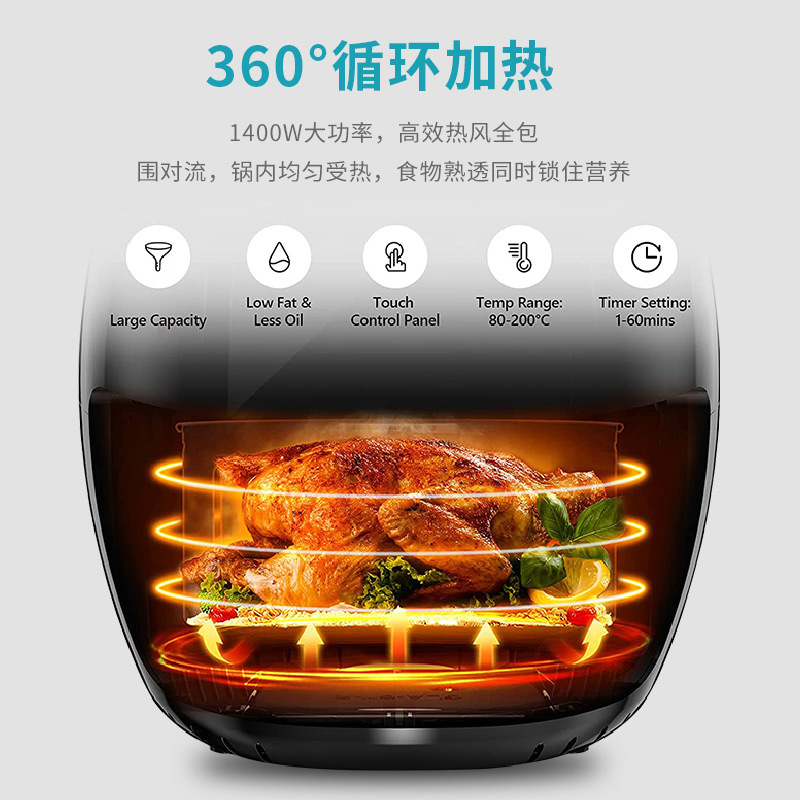 Cross-border SOKANY8017 air fryer, home fried chicken, French fries, chicken fillets, fully automatic, multi-functional, large capacity Application Scenario