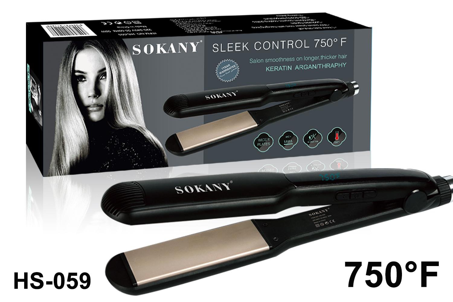 Cross-border SOKANY059 plywood ceramic floor LCD sliding screen temperature-adjustable straight hair salon plywood for ladies' personal use details Picture