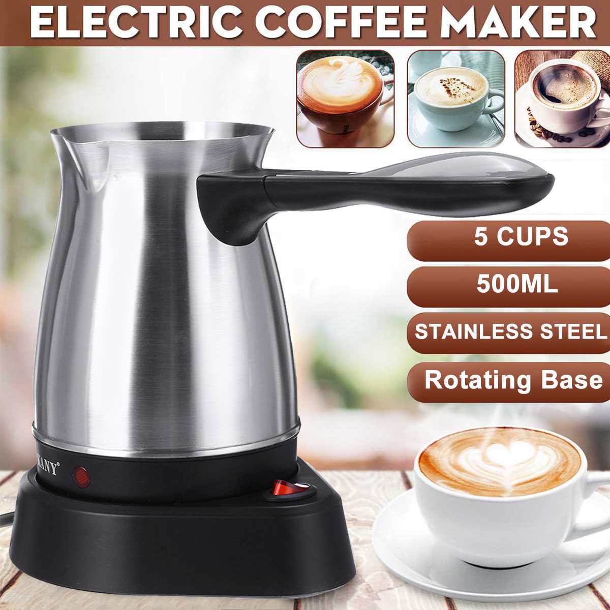 SOKANY214 Turkish coffee pot electric kettle for brewing yellow wine and hot milk tea, eco-friendly stainless steel coffee pot kettle