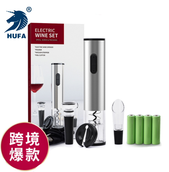 Electric wine opener, dry battery type stainless steel plastic bottle opener, electric wine opener