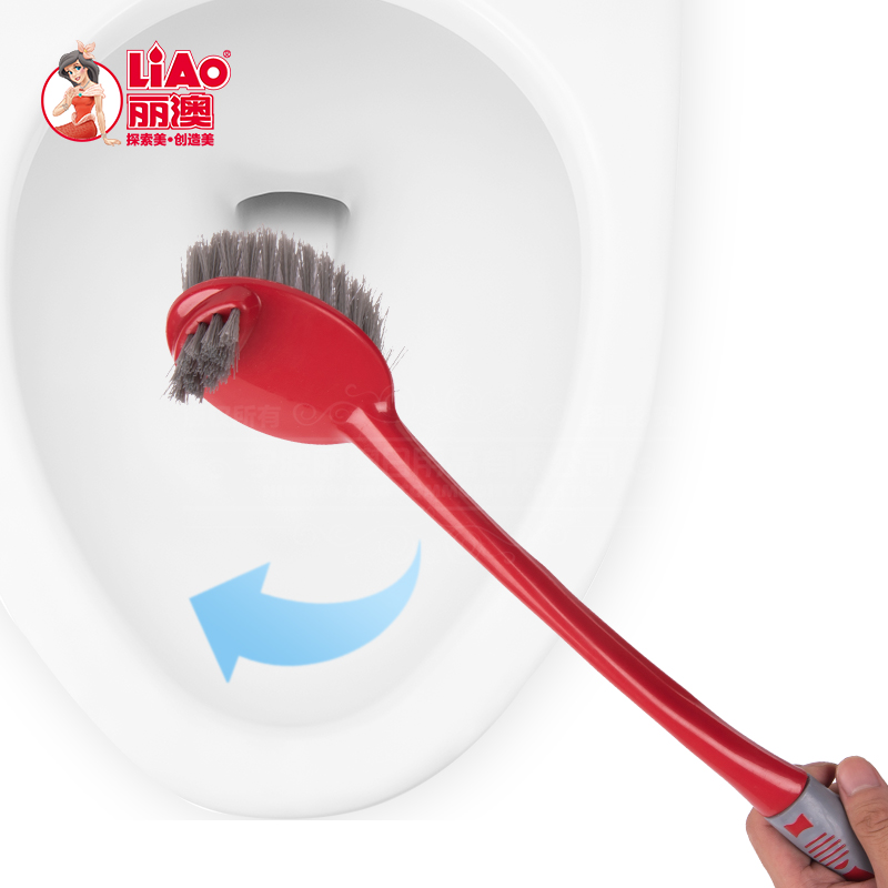丽澳/LIAO 卫浴清洁马桶刷缝隙刷加长柄多功能 两面背部毛刷批发