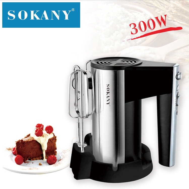 【 European Standard in Stock 】SOKANY6629-2 Egg beater, handheld electric household stainless steel cake cream maker