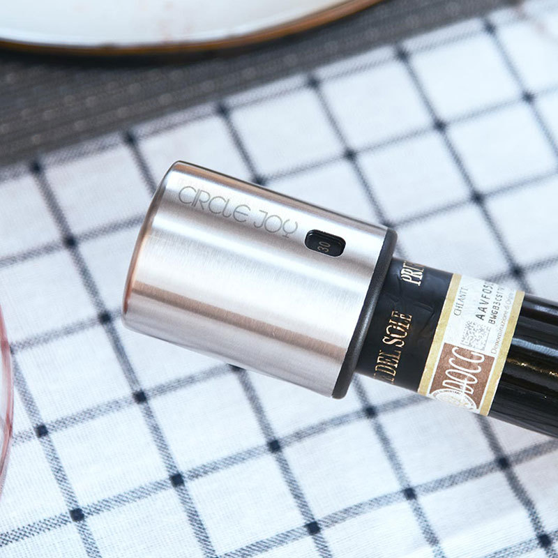 Stainless steel vacuum memory wine stopper mini fresh-keeping wine stopper recommended by Luo Yonghao Specification image
