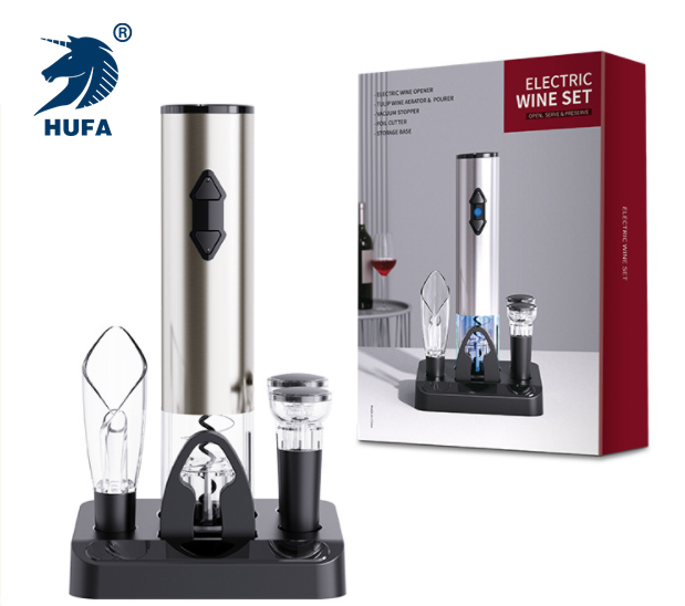 New Gift Box Bottle Opener Business Gift Anniversary Celebration Storage Base Type Red Wine Electric Bottle Opener Gift Box