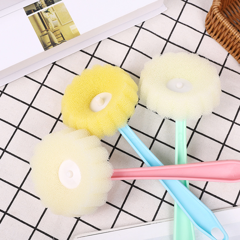 Home non-stick pan brush, kitchen cleaning, long-handled pan brush, long-handled dishwashing brush, direct supply from the manufacturer Specification image