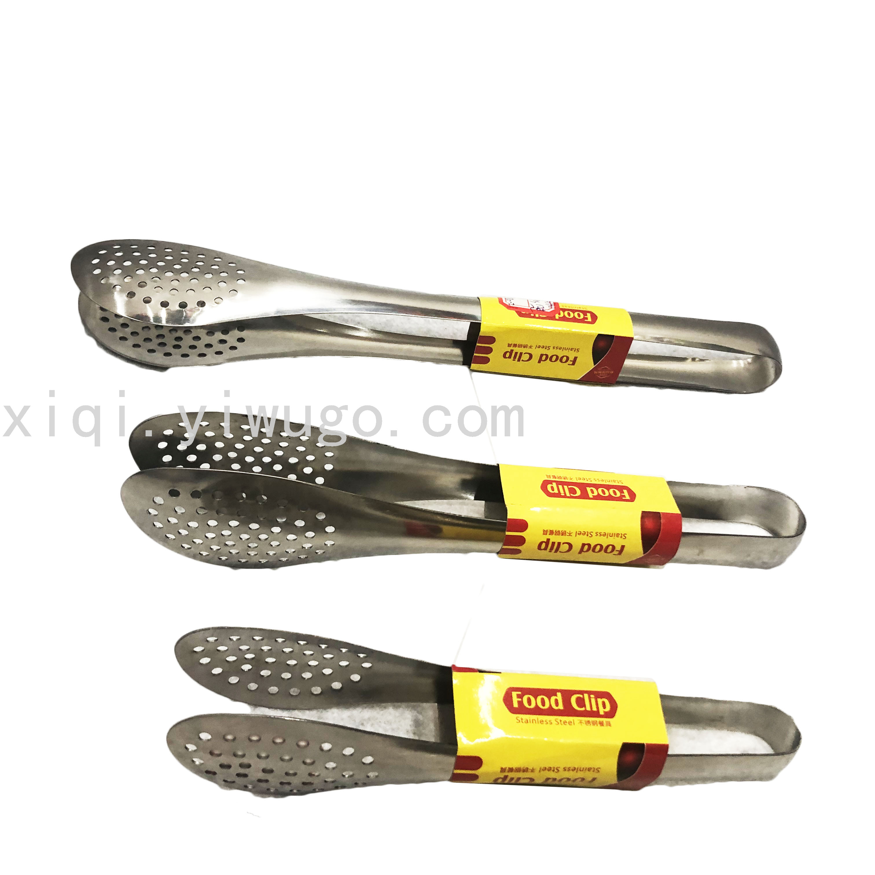 Kitchen stainless steel food tongs BBQ Baked bread steak tongs Metal food tongs Wholesale RS-500388 thumbnail