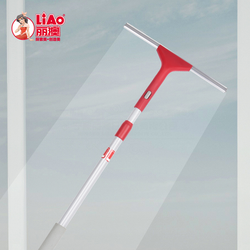 丽澳/LIAO玻璃窗刮带手柄长 玻璃瓷砖清洁器刮水器带杆子厂家直销