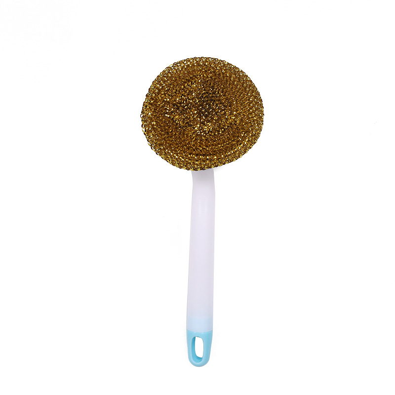 Plastic bowl brush, long-handled pot brush, steel wool ball kitchen cleaning brush, wall-mounted sink and stove cleaning brush Item Picture