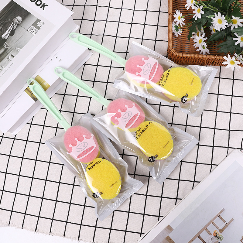 Household practical kitchen convenient cleaning pot brush, sponge brush manufacturer direct supply, creative and fashionable pot brush wholesale details Picture